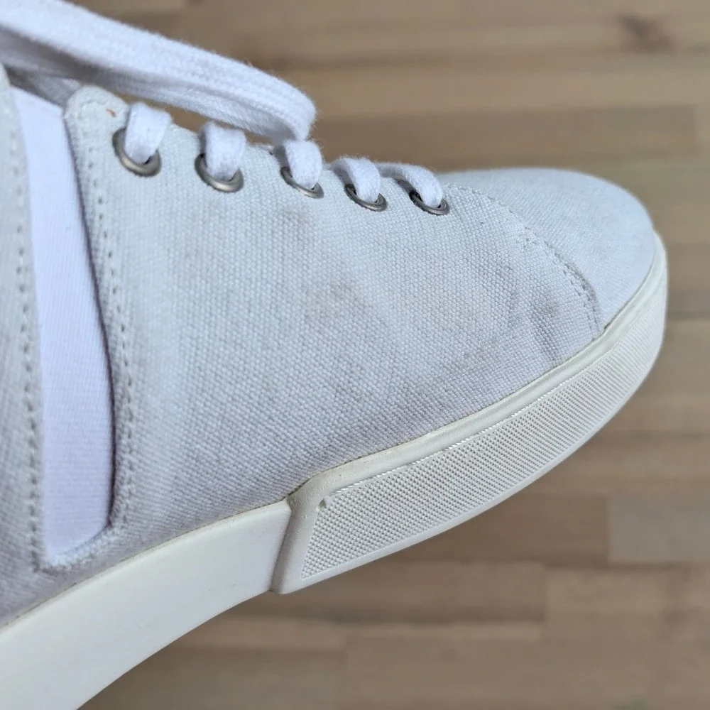 Von-Routte Lyon Mid Top Canvas Sneakers Off White‎ Mens Shoes Size 41 (US 8)